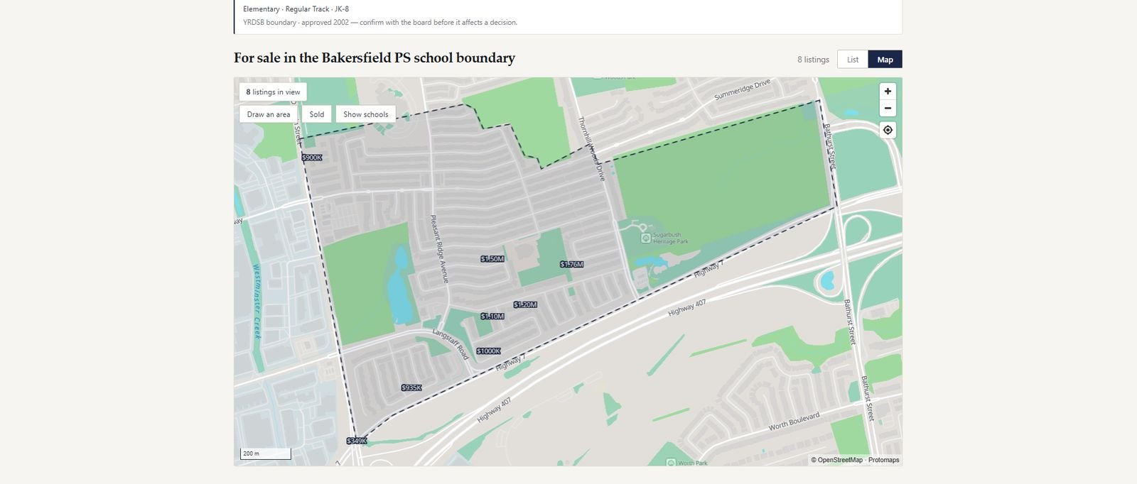 Homula — School boundaries